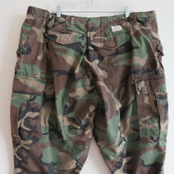 POLO RALPH LAUREN Men's Green Surplus Camo Utility Cotton Canvas Cargo Pant - Picture 12 of 16